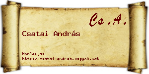 Csatai András névjegykártya