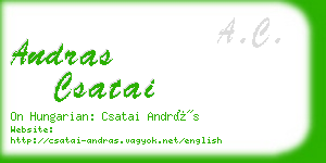 andras csatai business card